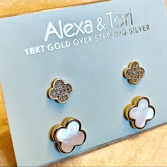 ❌SOLD❌ Alexa & Tori 18K Sterling Silver Earrings - Picture 3 of 12